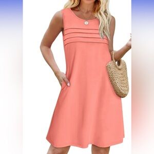 Sleeveless Coral Dress